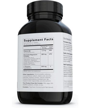 Smarter Nutrition Multi-Active Magnesium + AlphaWave(TM) L-Theanine - Enhanced Absorption - 60 Tablets - Buy Online on GoSupps.com