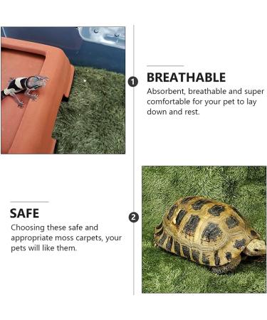 High-Quality Artificial Turf Patch & Carpet - Perfect for Pets Reptiles & Aquariums | 2-Piece Green Mat Set - Buy Online on GoSupps.com