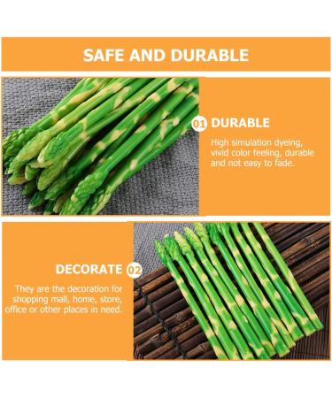 ifundom 50 Pcs Simulated asparagus ornaments food display show ornament kitchen food decor faux veggies Realistic vegetables artificial asparagus Educational Props pvc bouquet cupboard - Buy Online on GoSupps.com