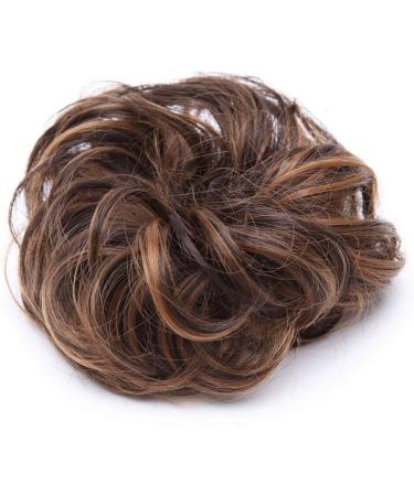 Scrunchy Scrunchie Bun Updo Hairpiece in Dark Brown & Light Auburn - Buy Online on GoSupps.com