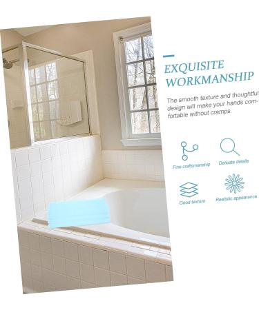 FOMIYES 3pcs Back Scrub Bath Towel Set - Exfoliating Body Scrubbers & Brush for Shower - Soft Nylon Loofahs Towel in Blue - Buy Online on GoSupps.com