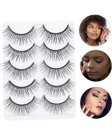 FRCOLOR 10 Pairs eyelashes faux lashes long extension eyeslash halloween makeup supplies christmas eye lashes fluffy eyeslash Multi-Layer Lashes 3d fiber Glitter powder artificial - Buy Online on GoSupps.com