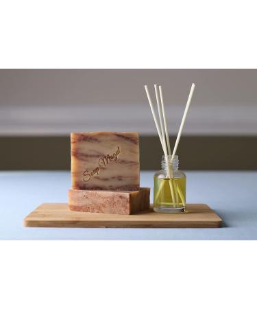 All Natural Cedar Citrus Bar Soap for Men - Organic Coconut Oil Zero Grit 4.7oz - Perfect Gift for Husband Dad Brother Boyfriend - Buy Online on GoSupps.com