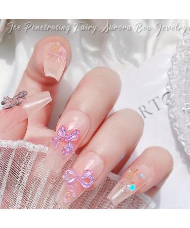 FEIlei 3D Decor Nail Jewelry Elegant Resin Flower Design DIY Bows Wedding Nail Charms - Buy Online on GoSupps.com