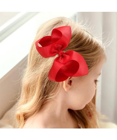 32PCS Red Bows for Girls - Oaoleer Grosgrain Ribbon Hair Accessories Set | Cheer Bows, Clips, Headbands, Barrettes for Little Girls - Buy Online on GoSupps.com