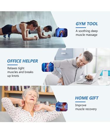 WANDiORY Manual Massage Ball Roller Back Massager for Deep Tissue Relief - Blue - Buy Online on GoSupps.com