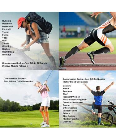 Compression Stockings & Socks for Men & Women - 4 Pairs EU 40-44 Multicoloured | FeifanShop - Buy Online on GoSupps.com