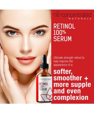 Retinol Serum for Face with Vitamin C & Hyaluronic Acid | Professional Grade for Wrinkles & Fine Lines | Youthful Skin Hydration | 1 fl oz - Buy Online on GoSupps.com