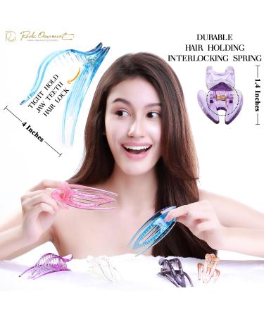 Buy RC Roche 6-Piece French Curved Hair Clips - High Quality Non-Sliding Hair Clamps for Women & Girls - Transparent & Durable Hair Accessories - Buy Online on GoSupps.com
