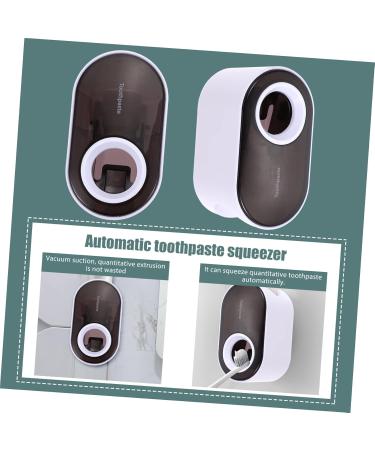 HomsfoU Toothpaste Stand Holder - 6-Set Color Tubes & Toothbrush Organizer White ABS Space-Saving Cream Tube Press Winder for Kids 11x6.5x6.3cm - Buy Online on GoSupps.com