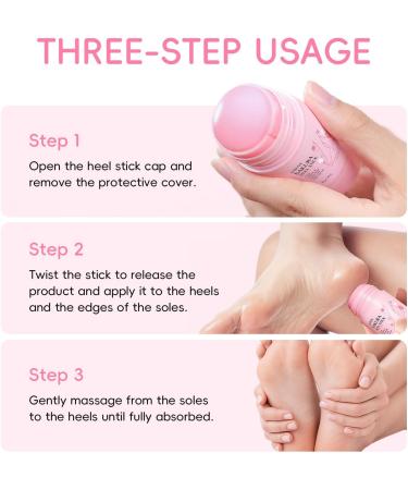Heel Care Stick - Stick for Cracked Heels | 40g Moisturizing Lotion Cream to Soften Skin Reduce Dead Skin Foot Care for Women on the Go - Buy Online on GoSupps.com