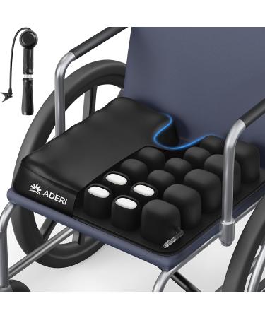 ADERI Airbag Wheelchair Cushion with Ventilation Channels for Pressure Sore - Black