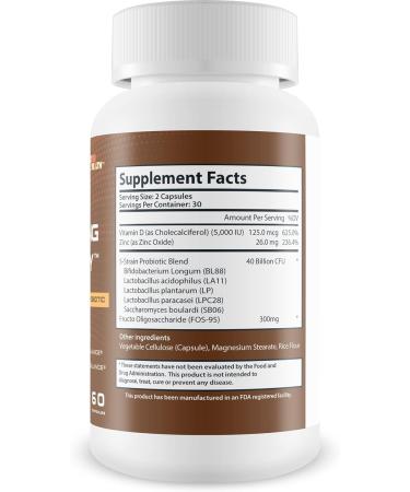 Pro Gut-Lung Therapy - Mood  Gut & Lung Support Probiotic - 60 Capsules - Buy Online on GoSupps.com