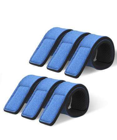 PHINGEER Fishing Rod Belt 6 Pack Velcro Spinning Rod Holders Fishing Accessories Blue