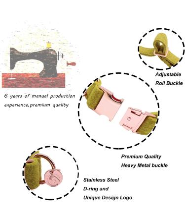 Dogwong Green Dog Collar with Removable Fly - Adjustable Comfortable Pet Collar for Small & Medium Dogs - Ideal Gift for Girls - X-Large Pack of 1 - Buy Online on GoSupps.com