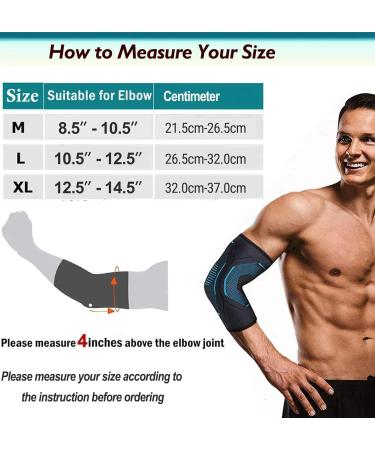 Seitaku Elbow Brace Compression Sleeve - Elbow Support for Tennis Tendonitis Relief Weightlifting Gym & Sports - X-Large Navy Blue - Buy Online on GoSupps.com