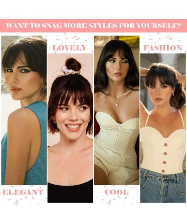 Leterly Bangs Hair Clip Extension - Thick Neat Straight Fringe for Women, Dark Black Color - Buy Online on GoSupps.com
