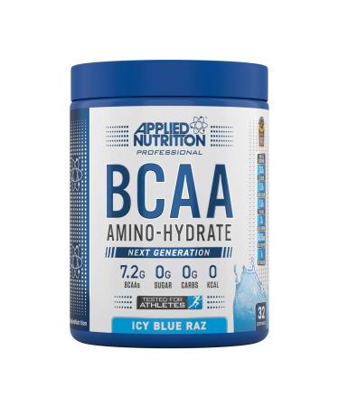 Applied Nutrition BCAA Powder - Branched Chain Amino Acids BCAAs Supplement Amino Hydrate Intra Workout & Recovery Energy Drink (450g - 32 Servings) (ICY Blue Raz) Icy Blue Raz 32 Servings (Pack of 1)