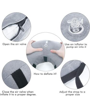 Bencmate Inflatable Dog & Cat Recovery Ruff - Leak Protection Collar for Wounds | Small Gray (Neck 5-8) - Buy Online on GoSupps.com