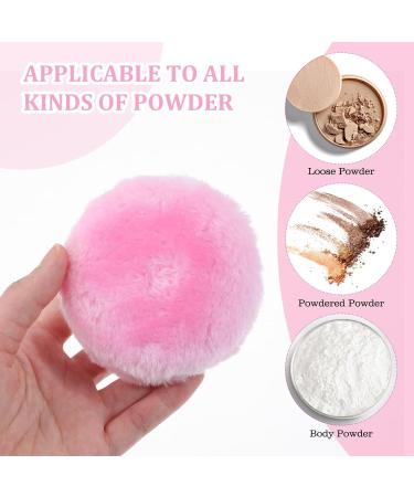 Buy Sibba 4Pcs Large Fluffy Powder Puff - 3.5 Inch Ultra Soft Washable & Reusable Makeup Tools for Face & Body | International Shipping Available - Buy Online on GoSupps.com