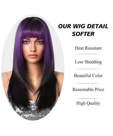 Shop Testar Lila Wigs for Women | Heat-Resistant Synthetic Ombre Purple & Black Wigs for Every Occasion - Buy Online on GoSupps.com