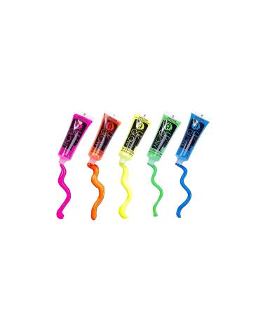 UV Glow Blacklight Neon Face & Body Paint Set - 0.34oz (5 Tubes) - Fluorescent & Super Bright - Buy Online on GoSupps.com