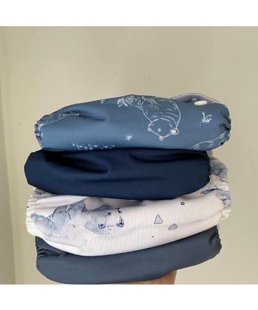 Mama Bear 4-Pack Cloth Pocket Diapers + 4 Bamboo Inserts | Eco-Friendly Baby Diaper Set - Buy Online on GoSupps.com
