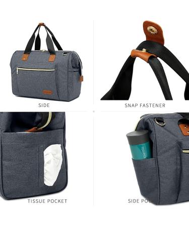SONARIN Baby Nappy Changing Bag with Insulated Pocket Satchel Waterproof Large Capacity Stylish and Durable Dark Gray - Buy Online on GoSupps.com