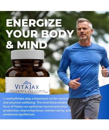 L Methylfolate 7.5 mg | 120 Caps | Value Pack | Max Potency | Active Folate | Gluten Free | Methyl Folate 5-MTHF | No Filler Doctor Designed and Formulated - Buy Online on GoSupps.com