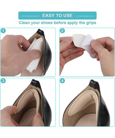 6 Pair Self-Adhesive Heel Pads for Loose Shoes - Men & Women - Black&Beige - Buy Online on GoSupps.com