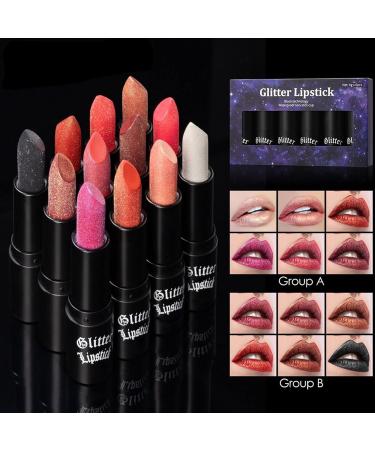  G n rique Glitter Lipstick Glitter Lip Gloss | Water and Smudge Resistant - 6 Glitter Lipsticks for Women - Ideal for Day Parties Travel Dates - Buy Online on GoSupps.com