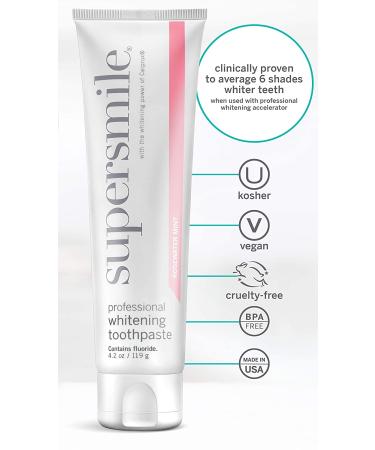 Supersmile Professional Whitening Toothpaste - Rosewater Mint 4.2 oz for Bright Teeth - Buy Online on GoSupps.com