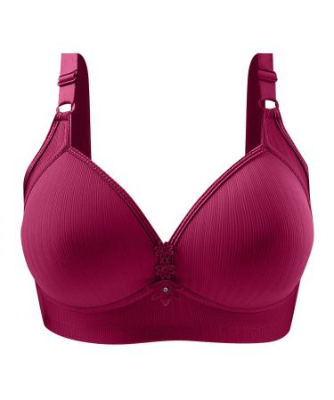 T shirt lace without a bracket comfortable hold without bracket comfortable underwear with wire bralette for every day tank top with bustier integrated hot pink 44