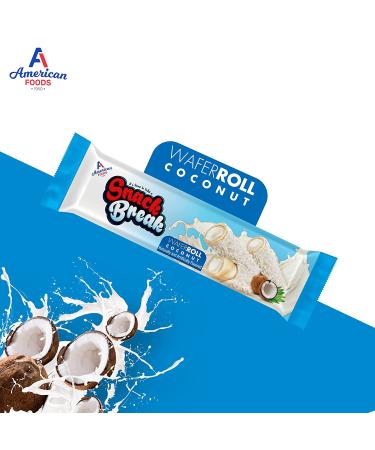 Coconut Rolled Wafer Snacks with Creamy Filling | Individually Wrapped (Pack of 24) - Snack Break - Buy Online on GoSupps.com