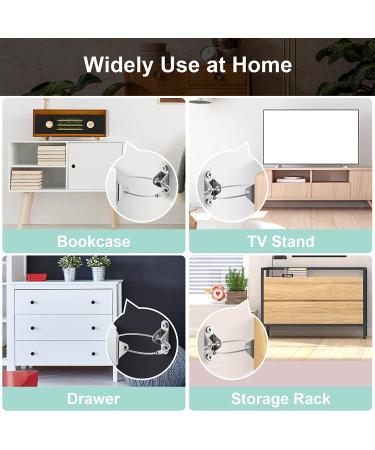 10 Pcs Furniture Anchors(2022 Upgraded)  Baby Proofing  Anti-Tip Metal Baby Furniture Straps  Baby Safety Wall Anchor  for Cabinet  Wardrobe  Drawers  Dresser  Bookshelf(400lbs Tension) - Buy Online on GoSupps.com