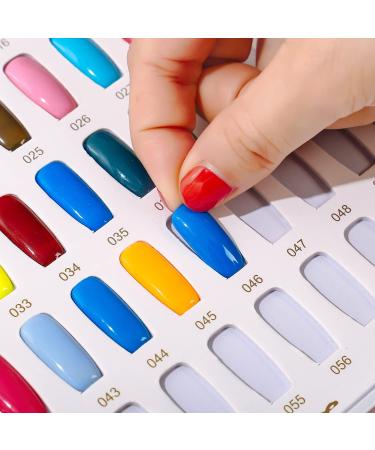 BNG Nail Display Book - 120 Color Professional Gel Polish Chart | Creamy White Leather Design | Salon Quality Nail Art Display Booklet - 120 Pcs False Nail Tips - Buy Online on GoSupps.com