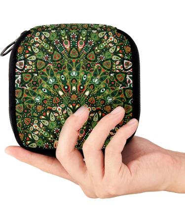 GIAPB Period Bag - Bohemian Style Sanitary Napkin Storage & Makeup Pouch (Green, Color4804) - Buy Online on GoSupps.com