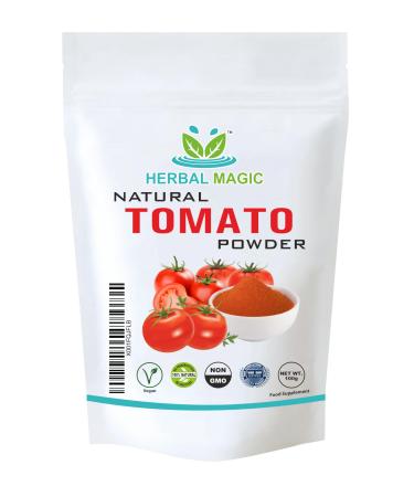 Herbal Magic's Natural Tomato Powder - Rich & Vibrant Smoothies Shakes Juices Baking - Free from Artifical Flavour & Preservatives - 100g