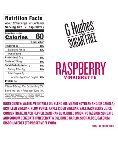 G Hughes Sugar Free Italian Balsamic Raspberry Dressing 12 Fl Oz (Pack of 3) - Buy Online on GoSupps.com
