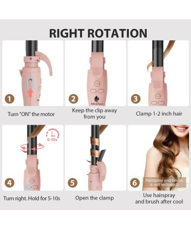 MiroPure Automatic Curling Iron - 1 Inch Ionic Hair Curler for Perfect Waves & Curls | Self Rotating Wand with Longer Barrel & Unique Anti-Hit Button | International Shipping Available - Buy Online on GoSupps.com