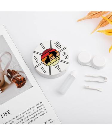 Brazil Jiu Jitsu Round Case For Contact Lens Kit Storage Box with Mirror Printed - Buy Online on GoSupps.com