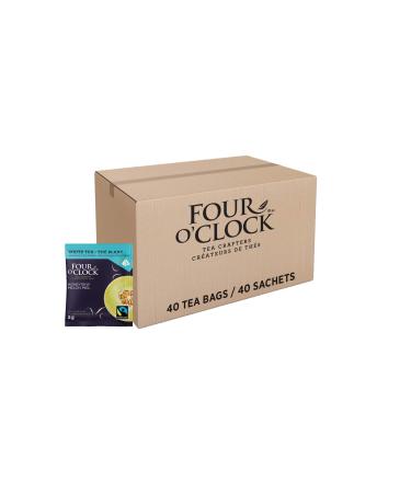 Four O'Clock Organic Fairtrade White Tea Honeydew Non-Gmo Kosher Gluten-Free 40 Count Pyramid 231g 40 Count (Pack of 1) White Tea Honeydew