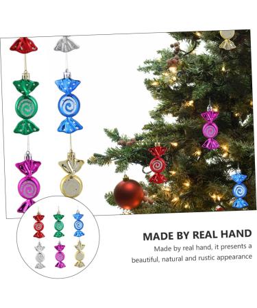 STOBAZA 36 Pcs Candy Pendant Christmas Candy Shaped Ornaments Plastic Christmas Tree Charm - Buy Online on GoSupps.com