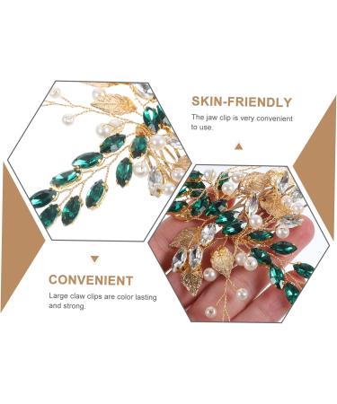 Ipetboom Wedding Headpiece Silver Leaf Tiara Hair Comb for Girls Rhinestone Hair Clips Hair Barrettes for Girls Decorative Hair Clips Womens Headpiece Girl Headpiece Bride Metal Glass - Buy Online on GoSupps.com