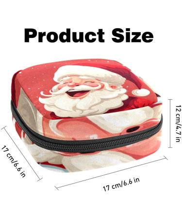 Muoooum Santa Claus Sanitary Napkin Storage Bag - Portable Menstrual Cup Zipper Bag for Teens & Women | Color 7 4.7x6.6 in - Buy Online on GoSupps.com