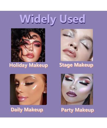 Rosarden Purple Diamond Glitter Lip Gloss - Sparkly, Waterproof Metallic Lipstick for Lips, Cheeks & Eyes - Buy Online on GoSupps.com