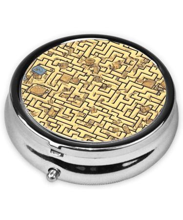 Treasure Mazeround Pill Box | 3 Compartment Portable Travel Organizer for Pills - Buy Online on GoSupps.com