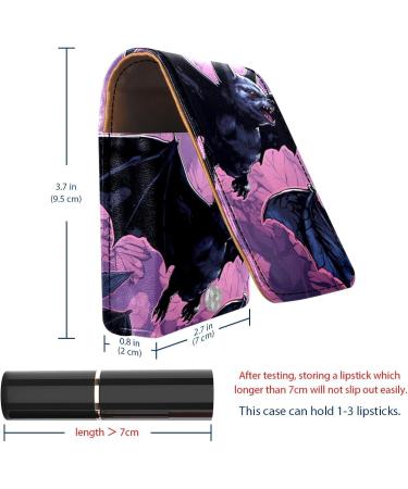 Travel Lipstick Organizer Case - Portable Makeup Bag with Mirror | Animal Art Bat Design E855h4uzfd - Buy Online on GoSupps.com