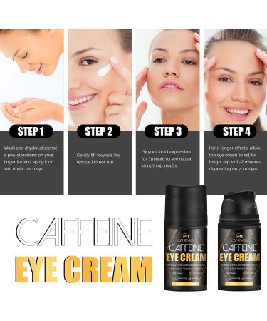 Natural Anti-Aging Caffeine Eye Cream for Dark Circles and Puffiness Under Eye Treatment Reduces Under Eye Bags Fine Lines and Wrinkles Eye Treatment for Men and Women - Buy Online on GoSupps.com