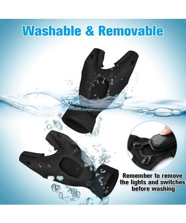 Hinshark LED Flashlight Gloves - Rechargeable Fishing Gifts for Men Cool Tools & Gadgets for Him Birthday, Father's Day, Boyfriend, Husband - Black - Buy Online on GoSupps.com